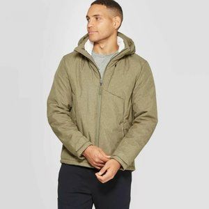 Softshell Jacket Green Heathered Sherpa Lined Hood